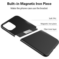 Magnetische Back cover voor Apple iPhone 11 Pro | Zwart | Soft TPU | Magneet ge�ntegreerd voor autohouder