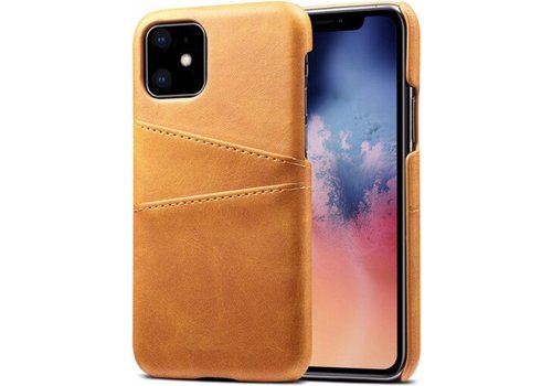 Luxe Back cover voor Apple iPhone 11 | Bruin | PU Leren Pasjeshouder