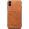 Apple iPhone X - iPhone XS Card Case | Bruin | PU Leren Back Cover | Wallet | Pasjeshouder