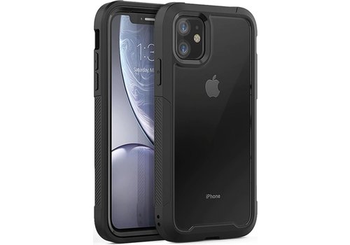 Apple iPhone 11 Backcover - Zwart - Shockproof Armor - Hybrid - 3 meter drop tested