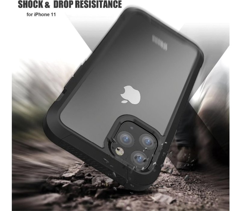 Apple iPhone 11 Backcover - Zwart - Shockproof Armor - Hybrid - 3 meter drop tested