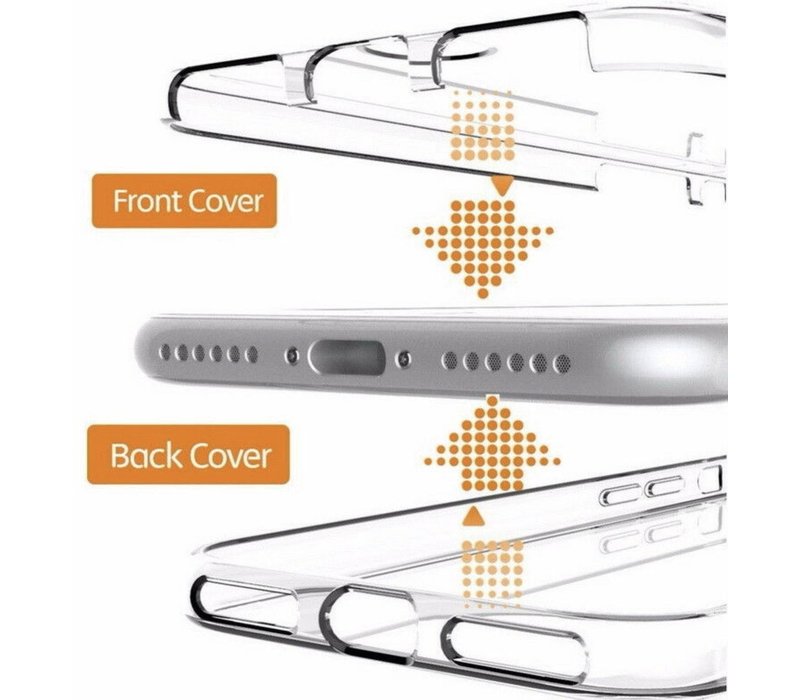 Apple iPhone 11 Case - Transparant Siliconen - Voor- en Achterkant - 360 Bescherming - Screen protector hoesje - (0.4mm)