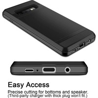 Samsung Galaxy S10 Backcover - Zwart - Pasjeshouder - Hard PC hoesje