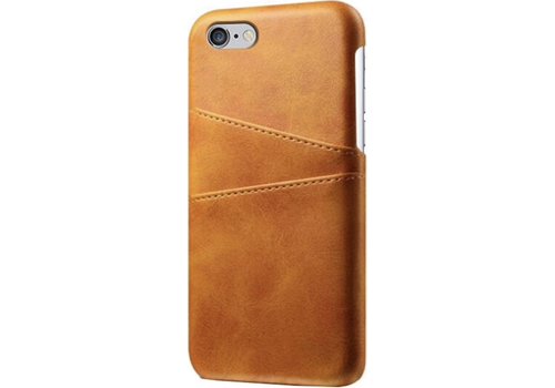 Card Case voor Apple iPhone 7 - iPhone 8 | Bruin | PU Leren Back Cover | Wallet | Pasjeshouder