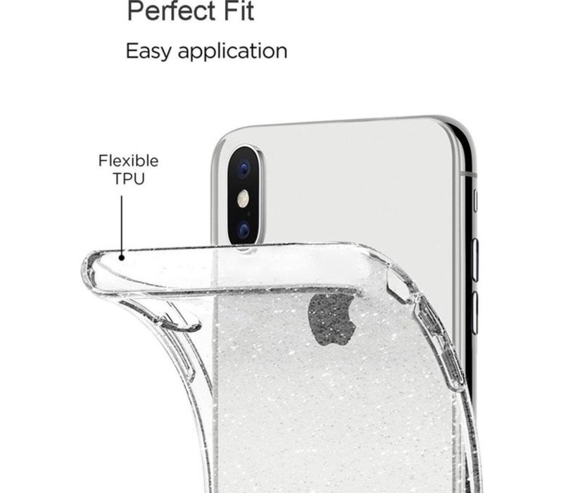 Apple iPhone XR Backcover - Transparant - Glitter Bling Bling - TPU case