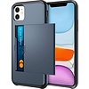 Apple iPhone 11 Backcover | Donkerblauw | Pasjeshouder | TPU - Hard PC