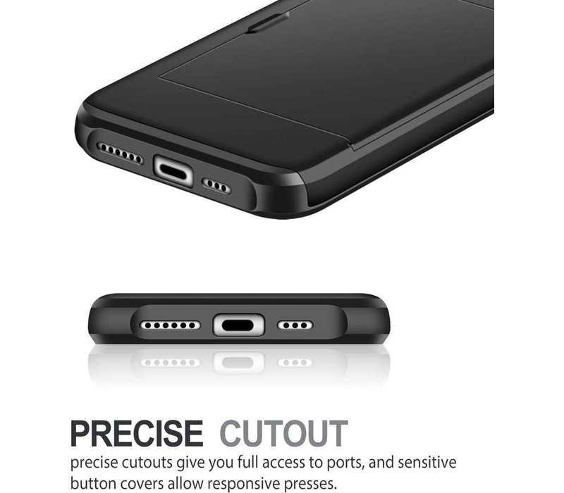 Apple iPhone 11 Backcover | Zwart| Pasjeshouder | TPU - Hard PC