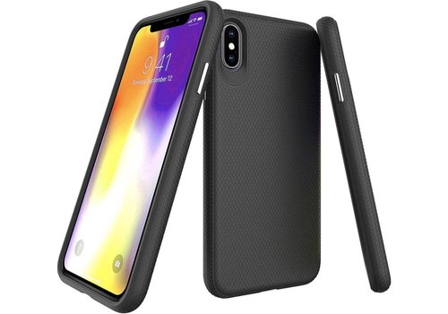 Apple iPhone X - XS Back Cover - Zwart - Shockproof Bumper