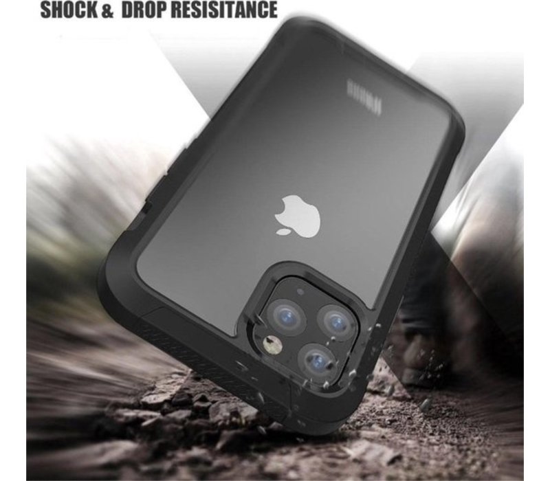 Apple iPhone 11 Backcover - Zwart / Roze - Shockproof Armor - Hybrid - Drop Tested