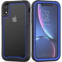 Apple iPhone XR Backcover - Zwart / Blauw - Shockproof Armor - Hybrid - Drop Tested