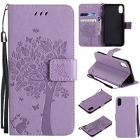 Apple iPhone XR Bookcase - Paars - Bloemen - Portemonnee Hoesje