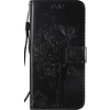 Apple iPhone SE 2020 Bookcase - Zwart - Bloemen - Portemonnee Hoesje