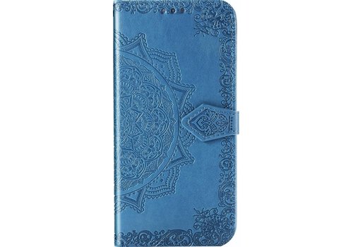 Apple iPhone SE 2020 Bookcase - Blauw - Bloemen - Portemonnee Hoesje