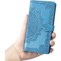 Apple iPhone SE 2020 Bookcase - Blauw - Bloemen - Portemonnee Hoesje