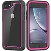 Apple iPhone 7 / 8 Backcover - Zwart / Roze - Shockproof Armor - Hybrid - Drop Tested