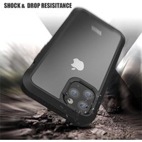 Apple iPhone 11 Pro Backcover - Zwart / Roze - Shockproof Armor - Hybrid - Drop Tested