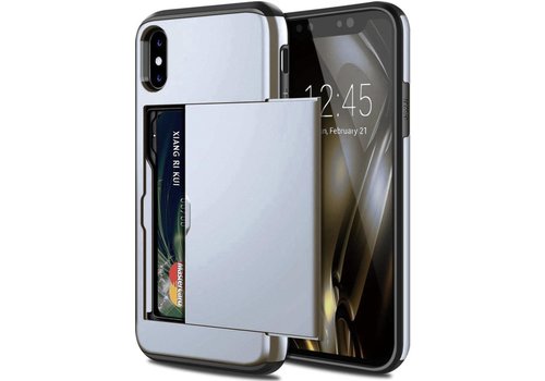 Apple iPhone X / XS Backcover | Zilver | Pasjeshouder | TPU - Hard PC