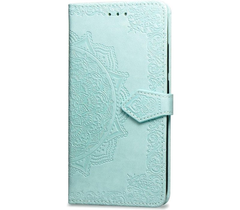 Apple iPhone 7 Plus - 8 Plus Bookcase - Groen - Bloemen - Portemonnee Hoesje