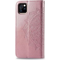 Apple iPhone 12 Bookcase - Roze - Bloemen - Portemonnee Hoesje
