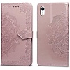 Apple iPhone XR Bookcase - Roze - Bloemen - Portemonnee Hoesje