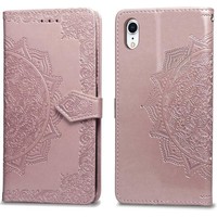 Apple iPhone XR Bookcase - Roze - Bloemen - Portemonnee Hoesje