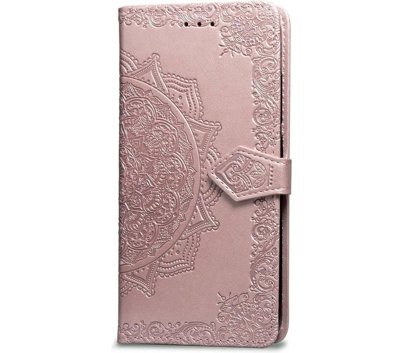 Apple iPhone XR Bookcase - Roze - Bloemen - Portemonnee Hoesje