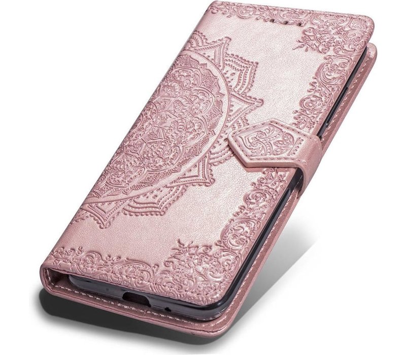 Apple iPhone XR Bookcase - Roze - Bloemen - Portemonnee Hoesje