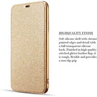 Apple iPhone 11 Pro MAX Flip hoesje - Goud - Folio Glitter