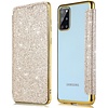 Samsung Galaxy S20 Flip hoesje - Goud - Folio Glitter