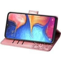 Samsung Galaxy A40 Bookcase - Roze - Vlinders - Portemonnee Hoesje