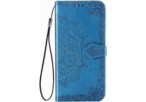 Samsung Galaxy S20 Bookcase - Blauw - Bloemen - Portemonnee Hoesje