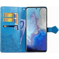 Samsung Galaxy S20 Bookcase - Blauw - Bloemen - Portemonnee Hoesje