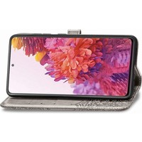 Samsung Galaxy S20 FE Bookcase - Grijs - Bloemen - Portemonnee Hoesje