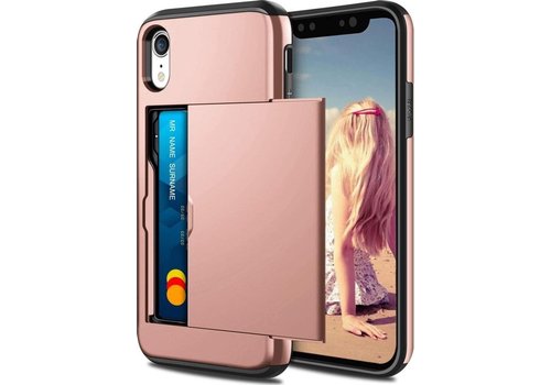 Apple iPhone XR Backcover | Roze | Pasjeshouder | TPU - Hard PC