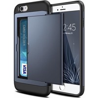 Apple iPhone 6 / 6s Card Case | Donkerblauw | TPU - Hard PC | Wallet | Pasjeshouder