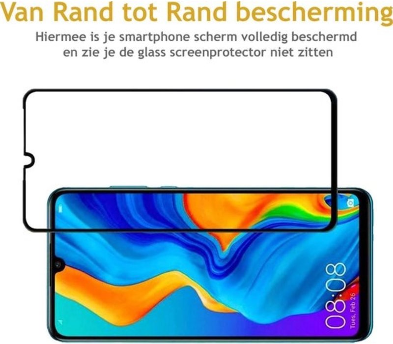 Huawei P30 Glass Screenprotector - Rand tot Rand