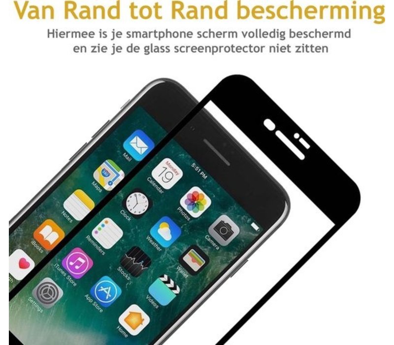 Apple iPhone 7 Plus - 8 Plus Glass Screenprotector - Rand tot Rand