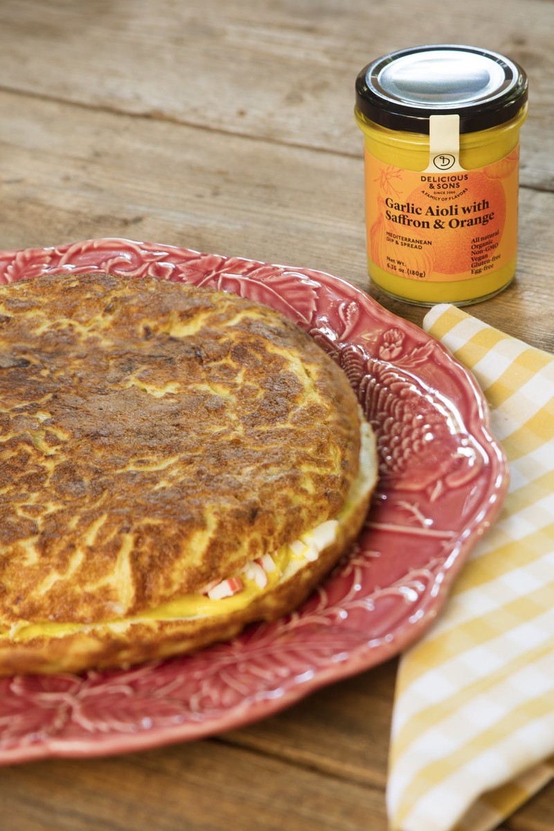 Saffraan en appelsien aioli