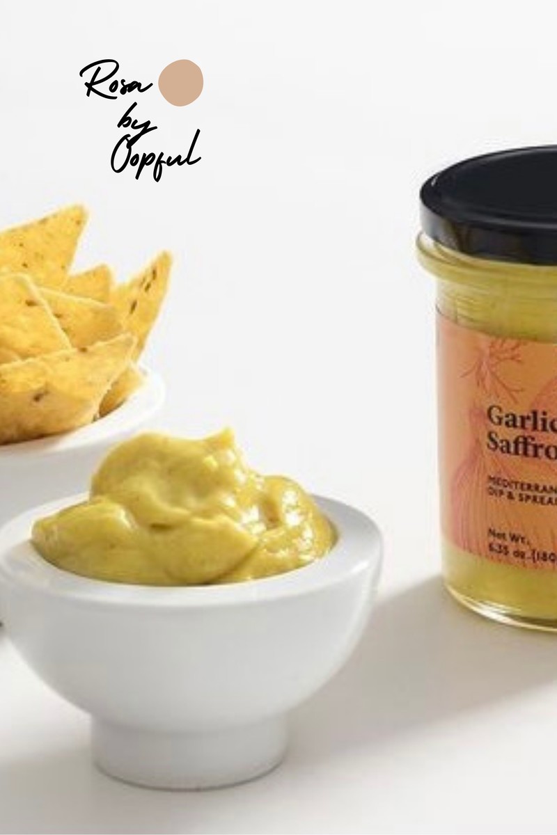 Saffraan en appelsien aioli