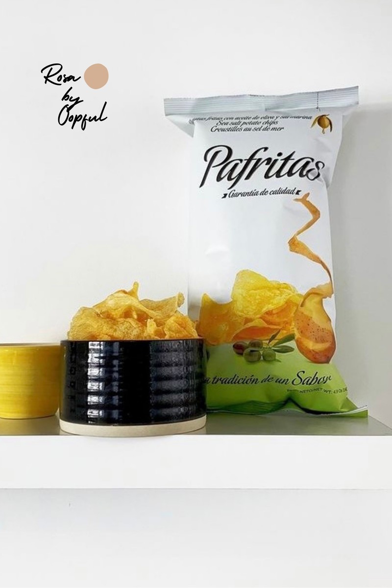 Authentieke chips met olijfolie en Torrevieja zeezout
