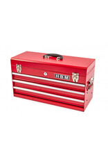 HBM HBM Profi Gereedschapskist met 3 Laden - ROOD