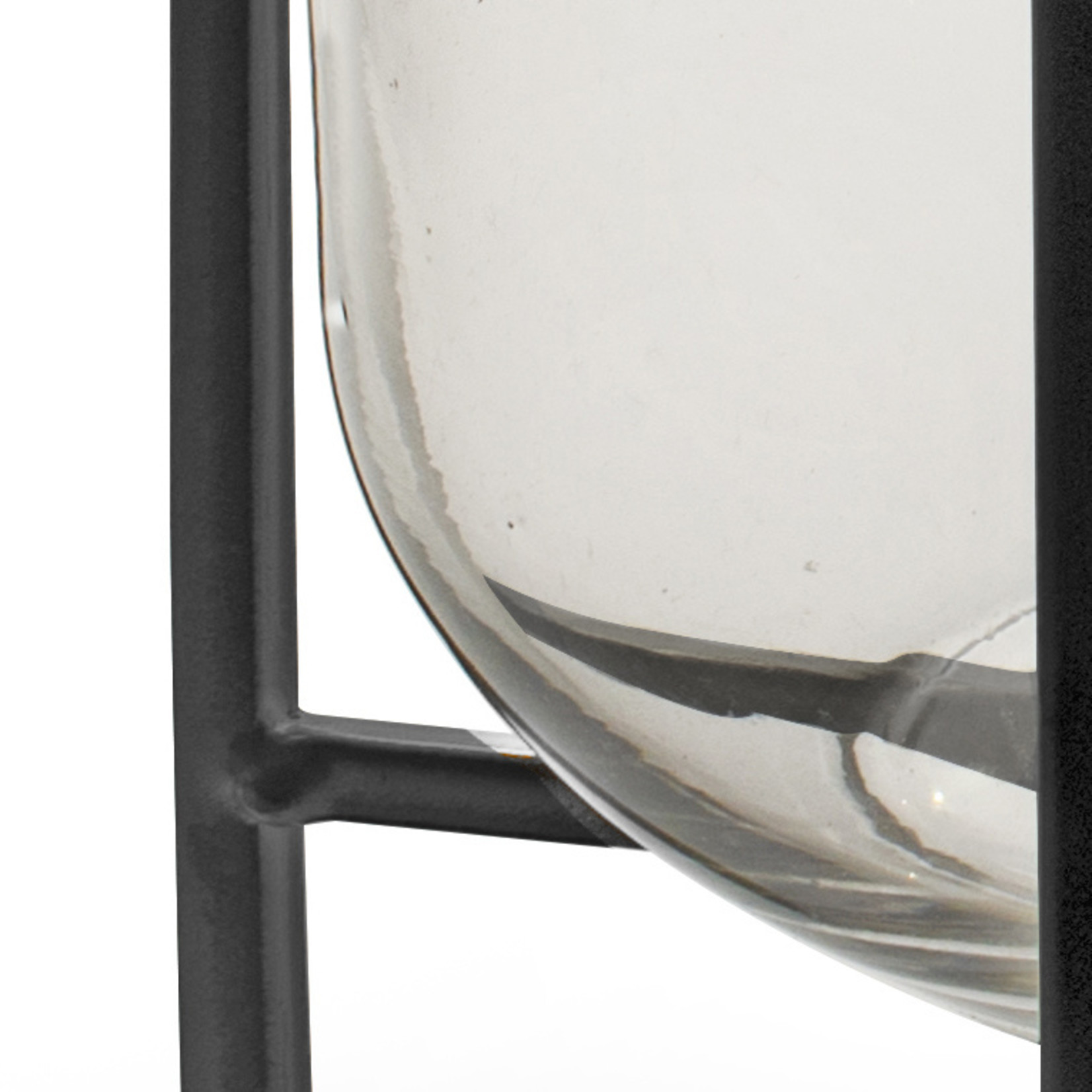 Jodeco Glass Industriële vaas 'Izzy' H26 D20 cm Transparant