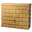 Garantia ROCKY muur 400 liter zandbeige l.120 x b.40 x h.100 cm # M