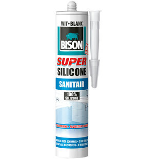 Super Silicone Sanitair 300 ml koker wit