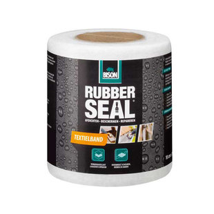 Bison Rubber seal Textielband 10 cm x 10 mtr