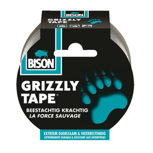 Bison Grizzly Tape Zilver 25 meter