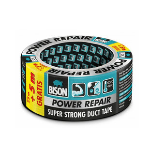 Bison Power Repair Tape Grijs  25 mtr + 5 mtr