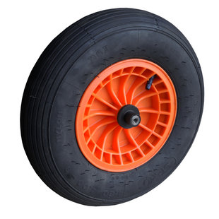 Luchtbandwiel ø 40 - b. 10 cm kunststof velg oranje