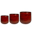 Ter Steege Pallet pot set van 3 Rania deep red keramiek D106x114 H60