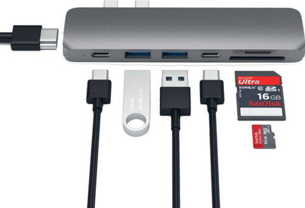 Big Green Egg Satechi TYPE C PRO Hub 4K HDMI Grijs